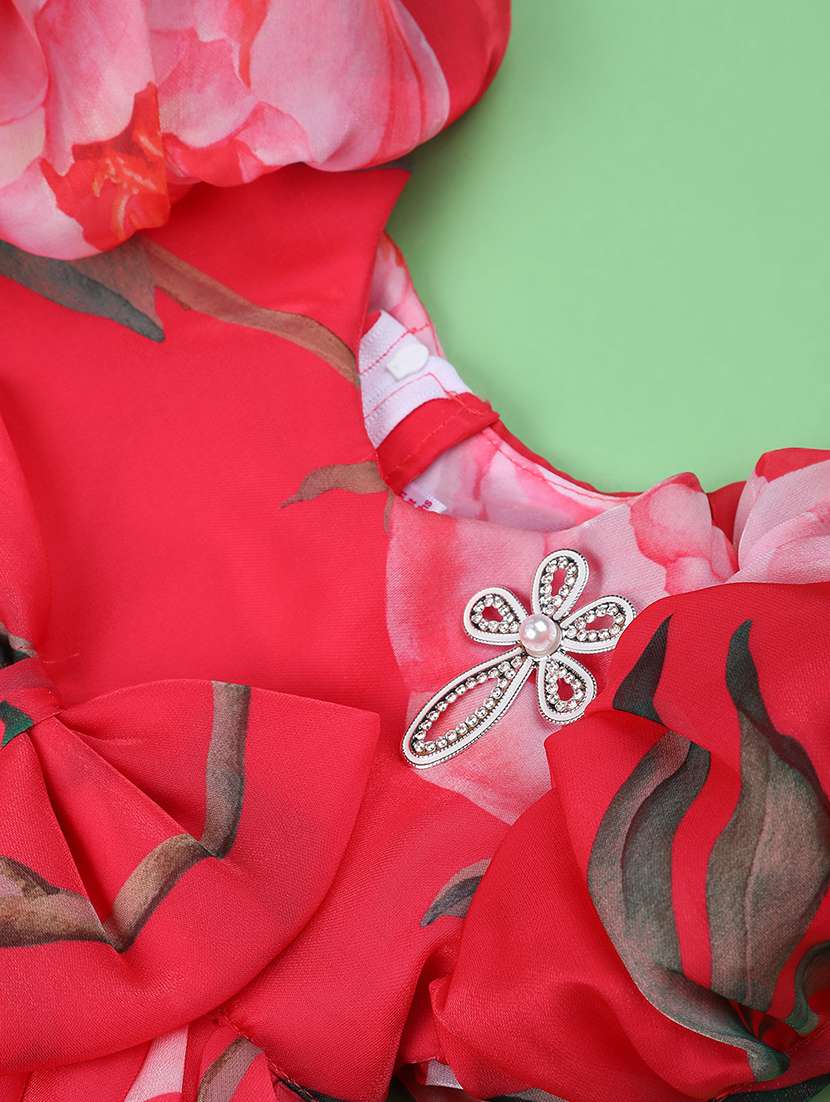 girls printed short sleeve frock - 22316709 -  Standard Image - 3