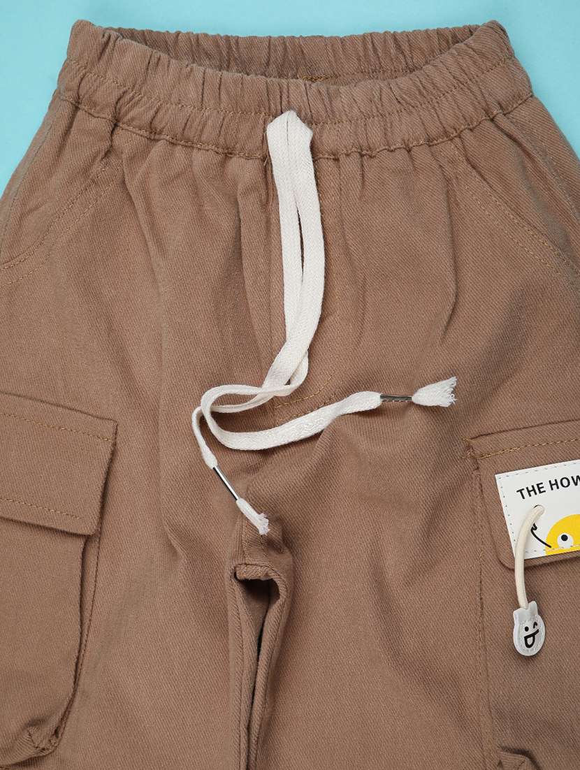 boys solid mid rise cargo - 22316726 -  Standard Image - 3