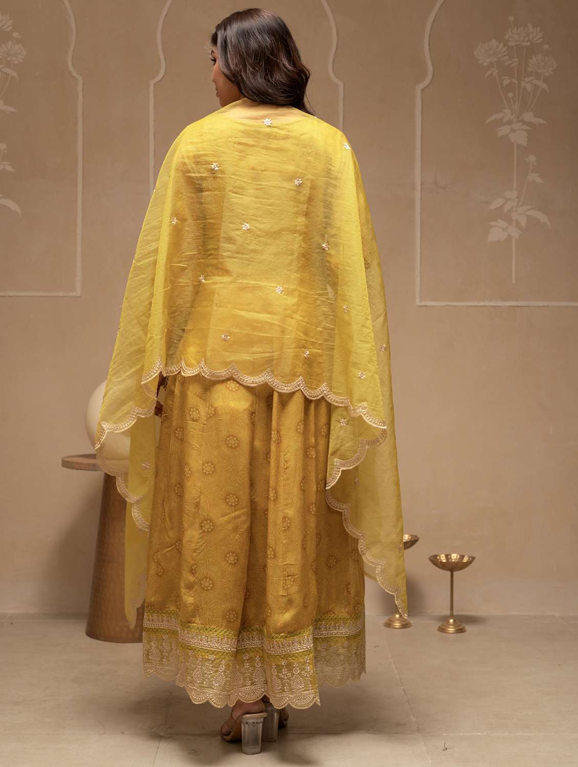 women printed three quarter sleeve kurta pant with dupatta set - 22316797 -  Standard Image - 3