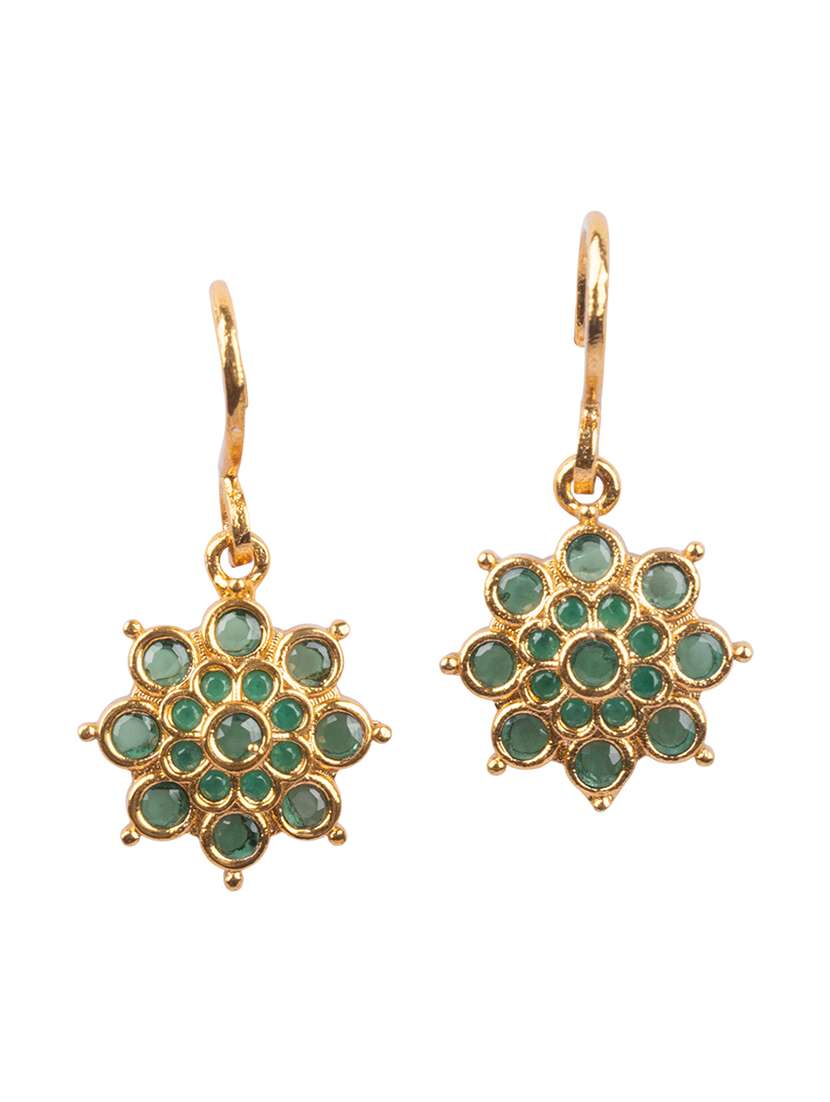 delicate green flower motif necklace set - 22316918 -  Standard Image - 3