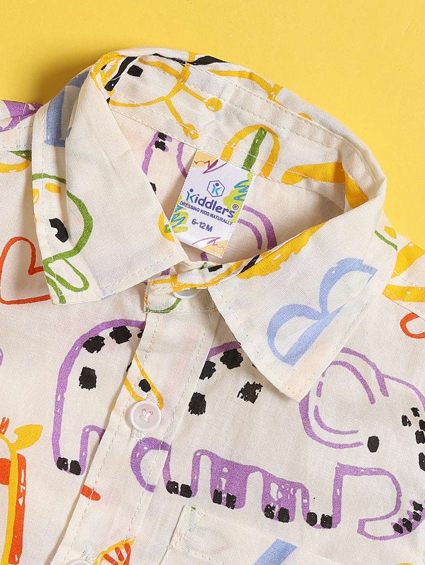 off white cotton shirt - 22317121 -  Standard Image - 3