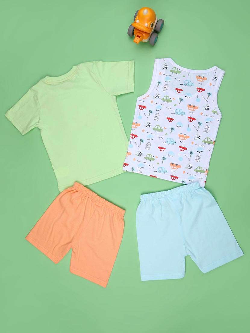 boys pack of 2 printed shorts co-ord set