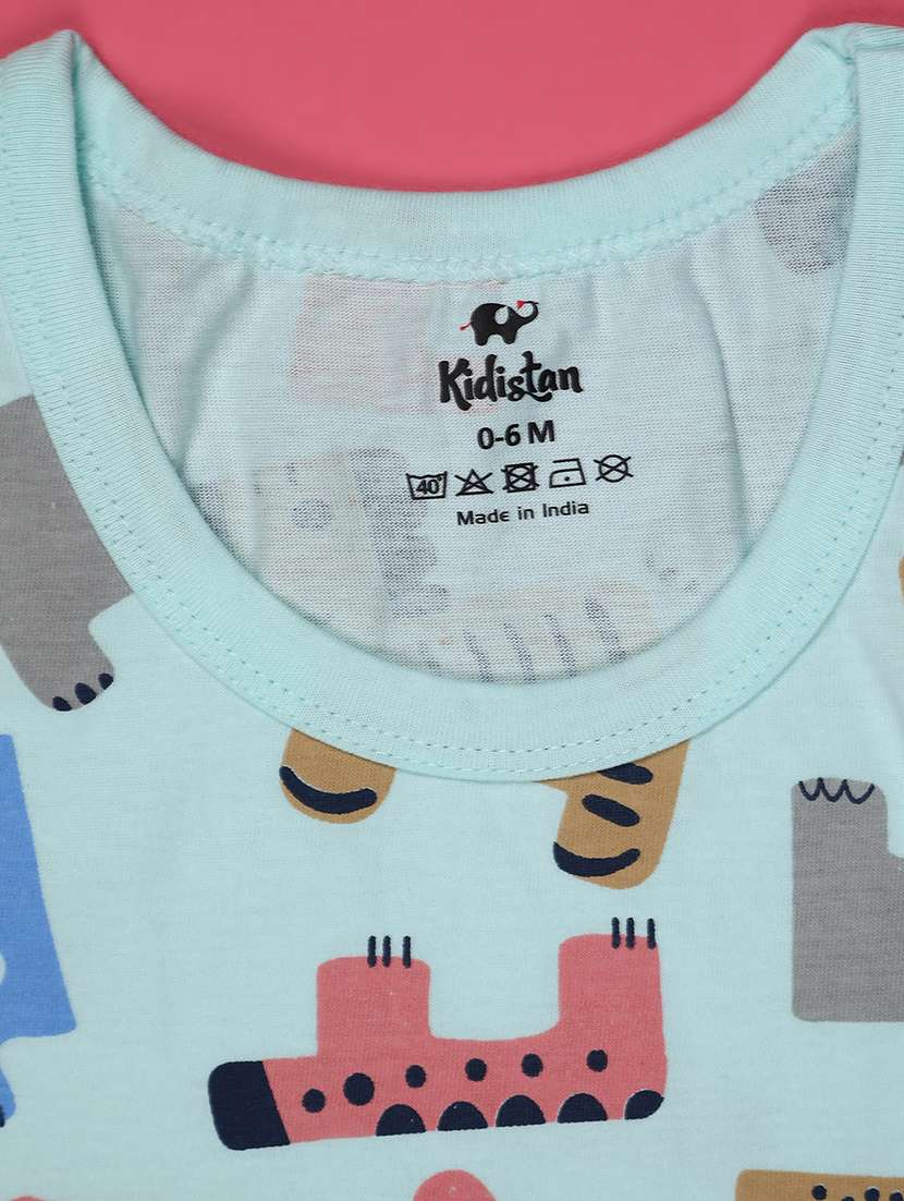 multi colored cotton shorts set coords - 22317135 -  Standard Image - 3