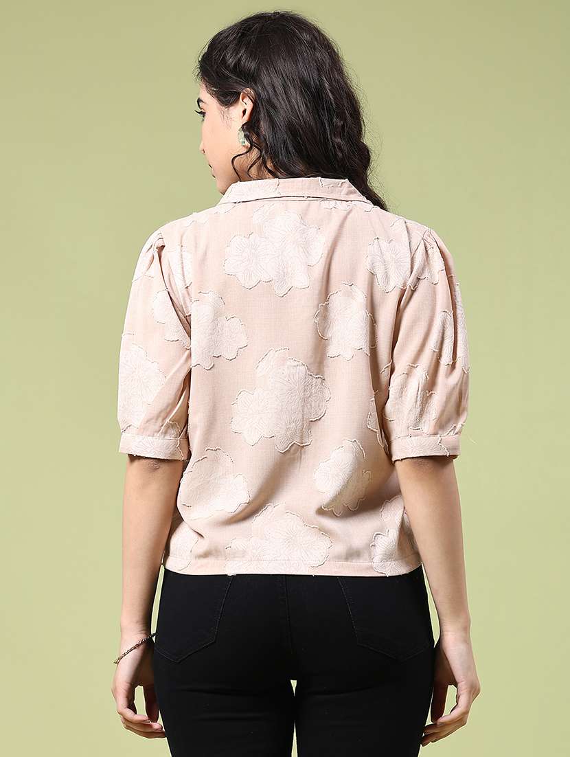 women self designed puff sleeve shirt - 22317250 -  Standard Image - 3
