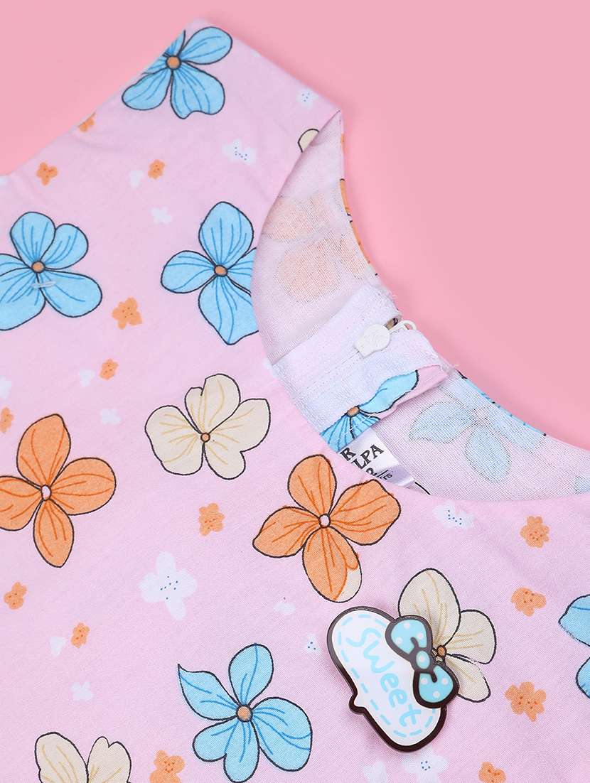girls floral print sleeveless frock - 22317346 -  Standard Image - 3