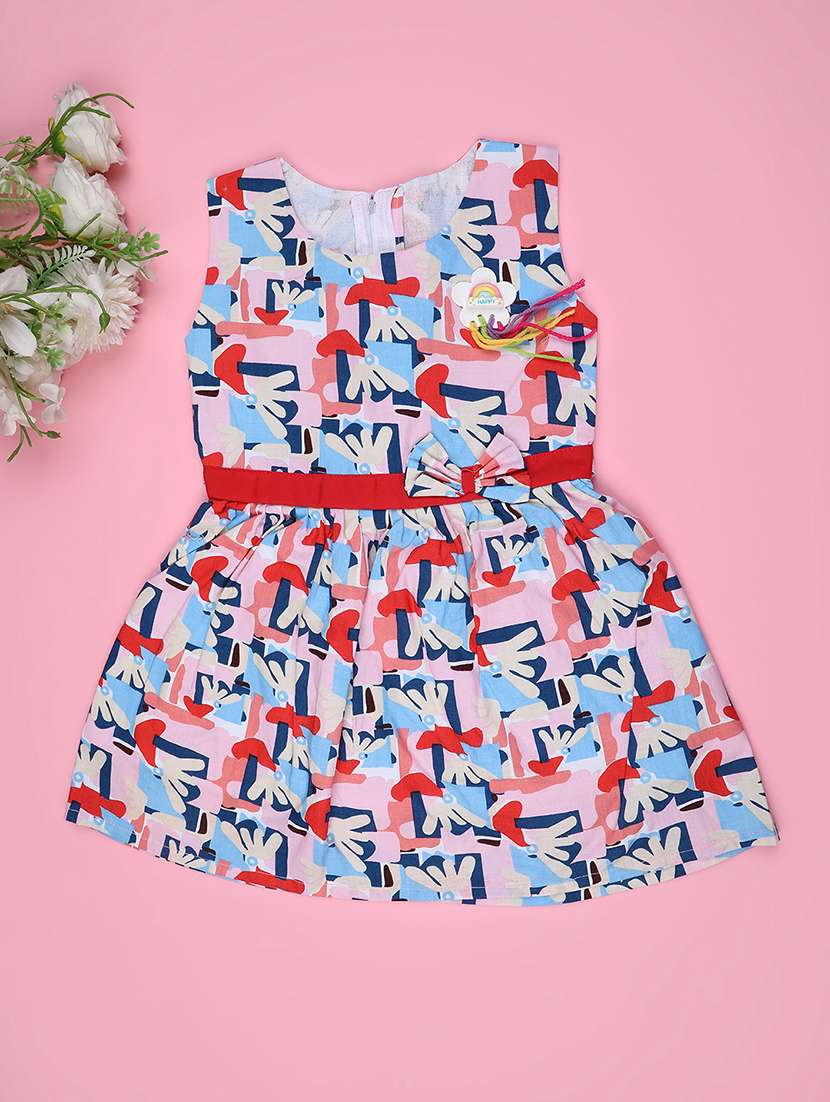 girls printed sleeveless frock