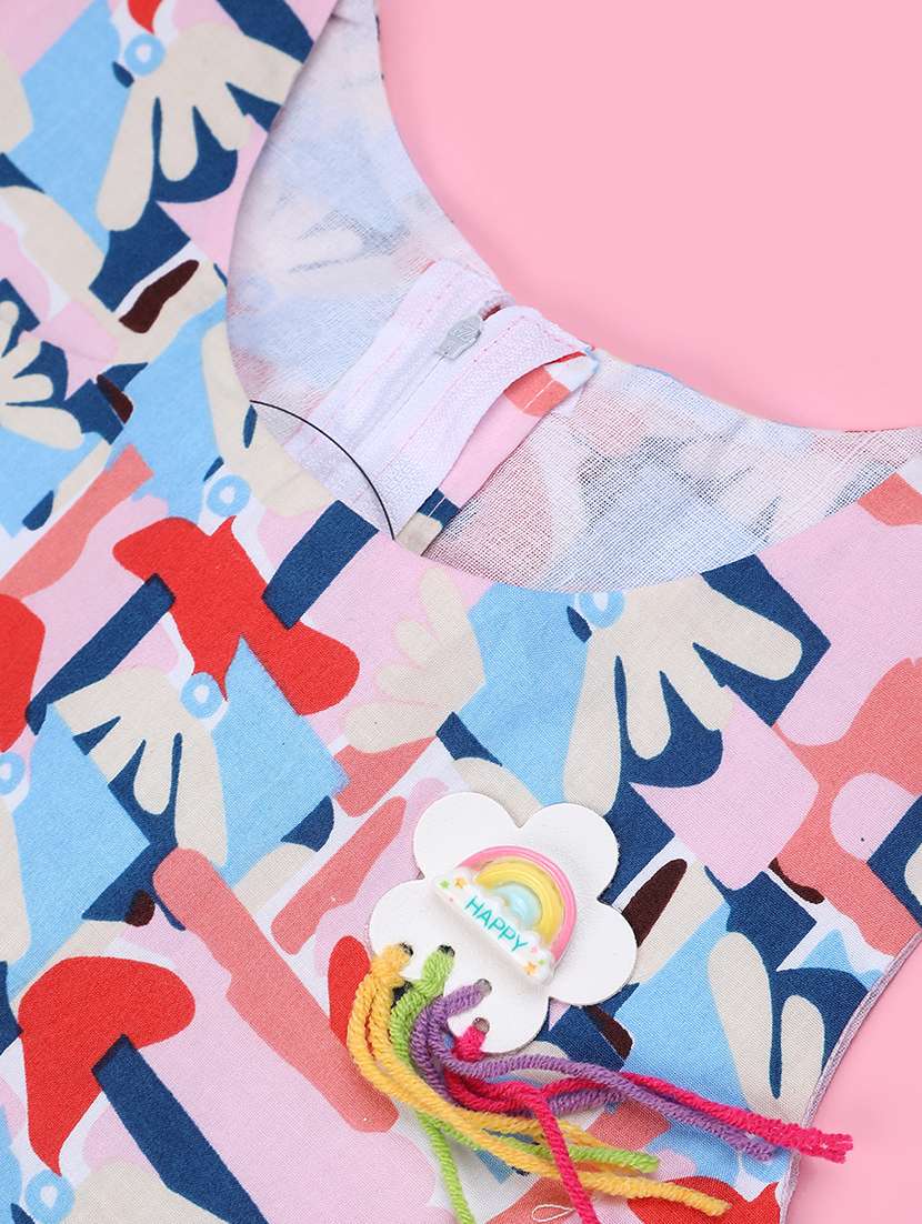 girls printed sleeveless frock - 22317348 -  Standard Image - 3