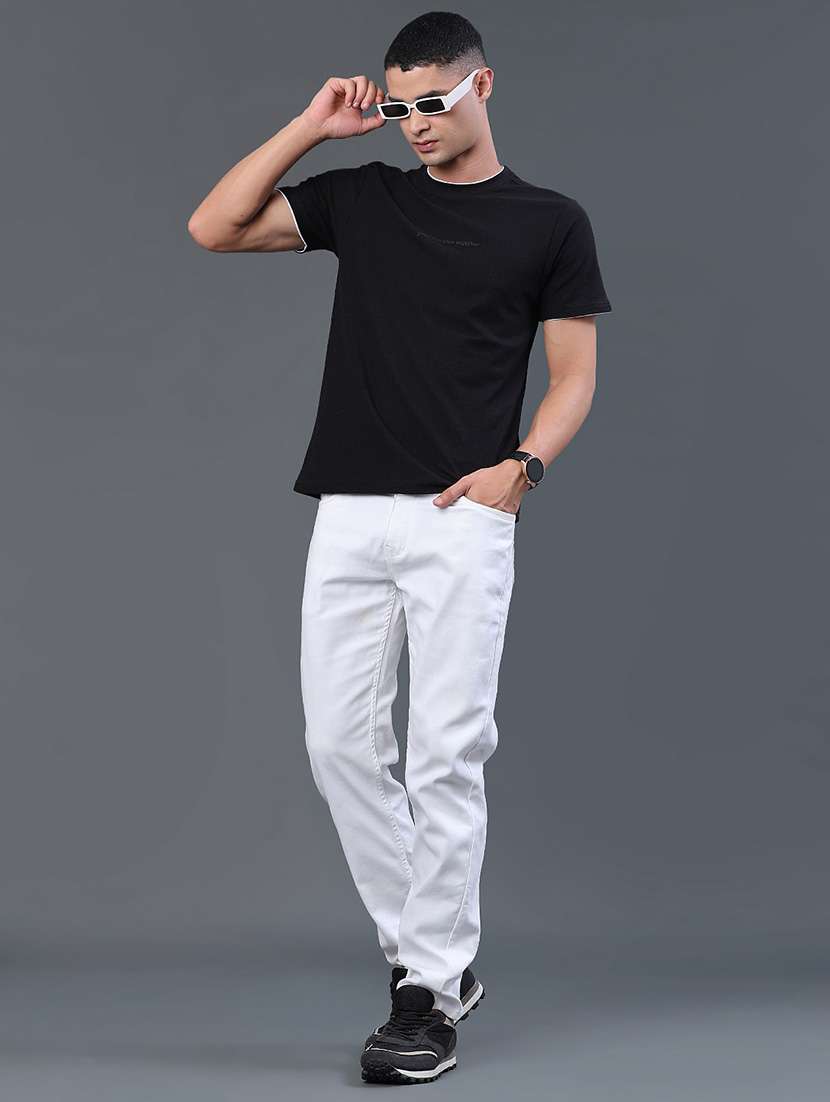 men solid round neck regular fit t-shirt - 22317444 -  Standard Image - 5