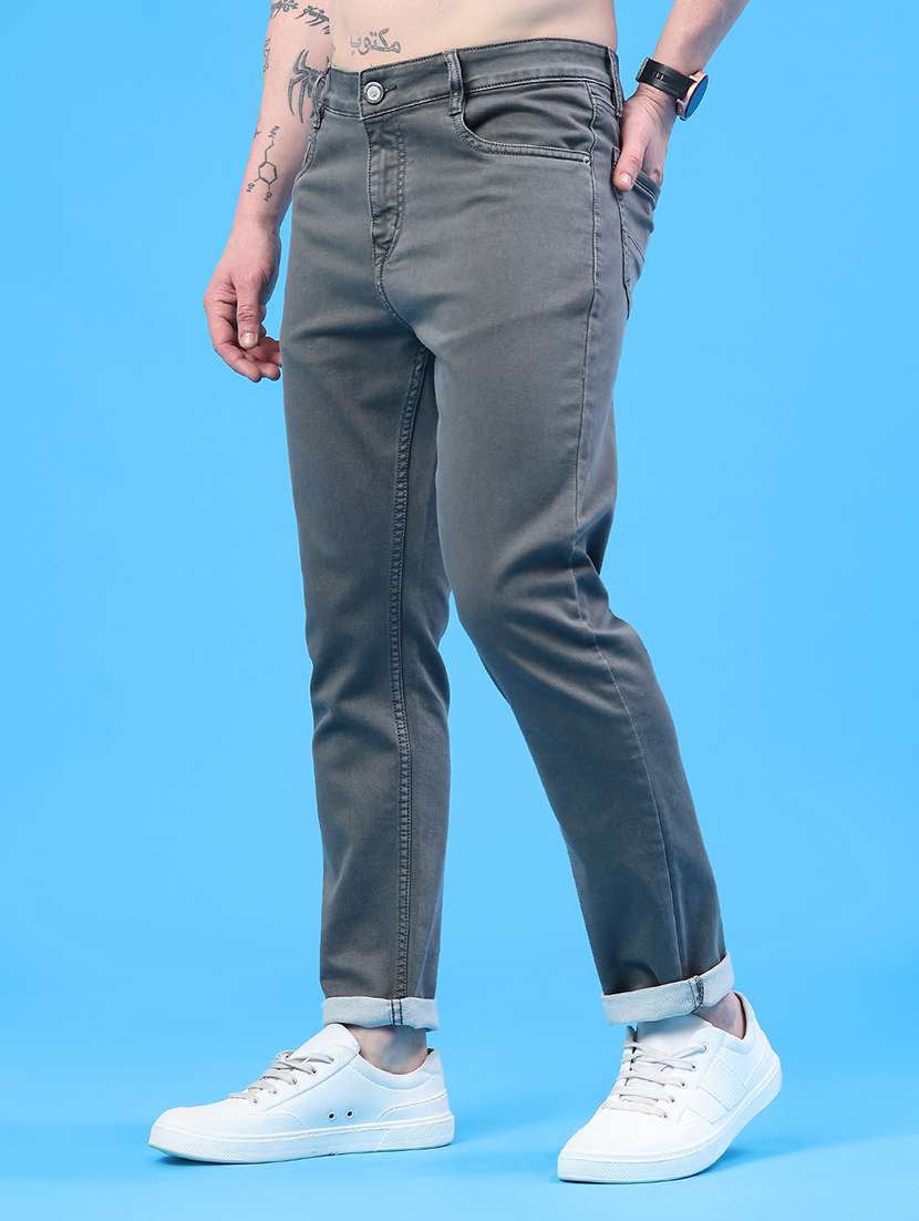 men plain mid rise full length jeans - 22317463 -  Standard Image - 3