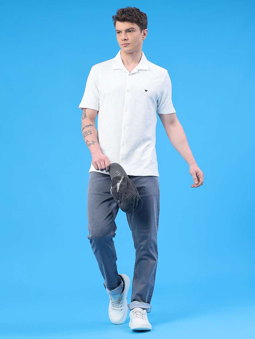 men plain mid rise full length jeans - 22317468 -  Standard Image - 5