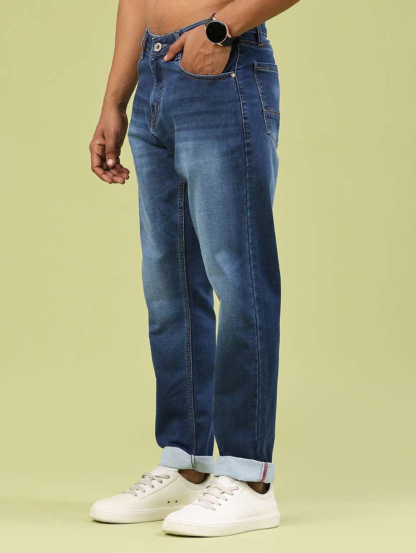 men washed mid rise full length jeans - 22317474 -  Standard Image - 3