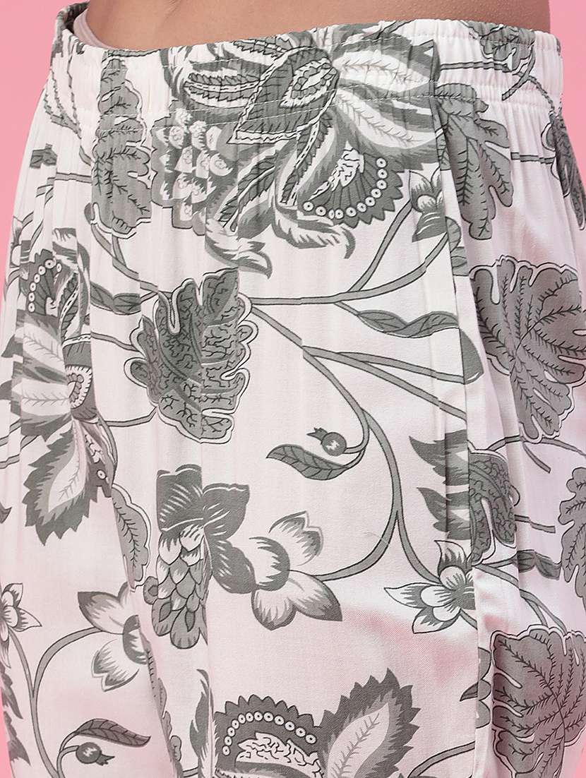 women printed three quarter sleeves ethnic co-ord set - 22317482 -  Standard Image - 5