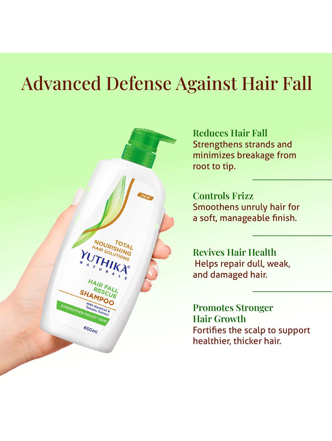 yuthika hair fall rescue shampoo 650ml - 22317722 -  Standard Image - 3
