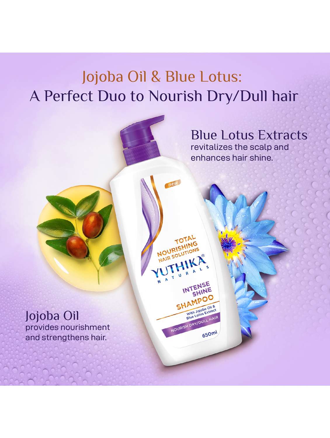 yuthika intense shine shampoo 650ml - 22317724 -  Standard Image - 3