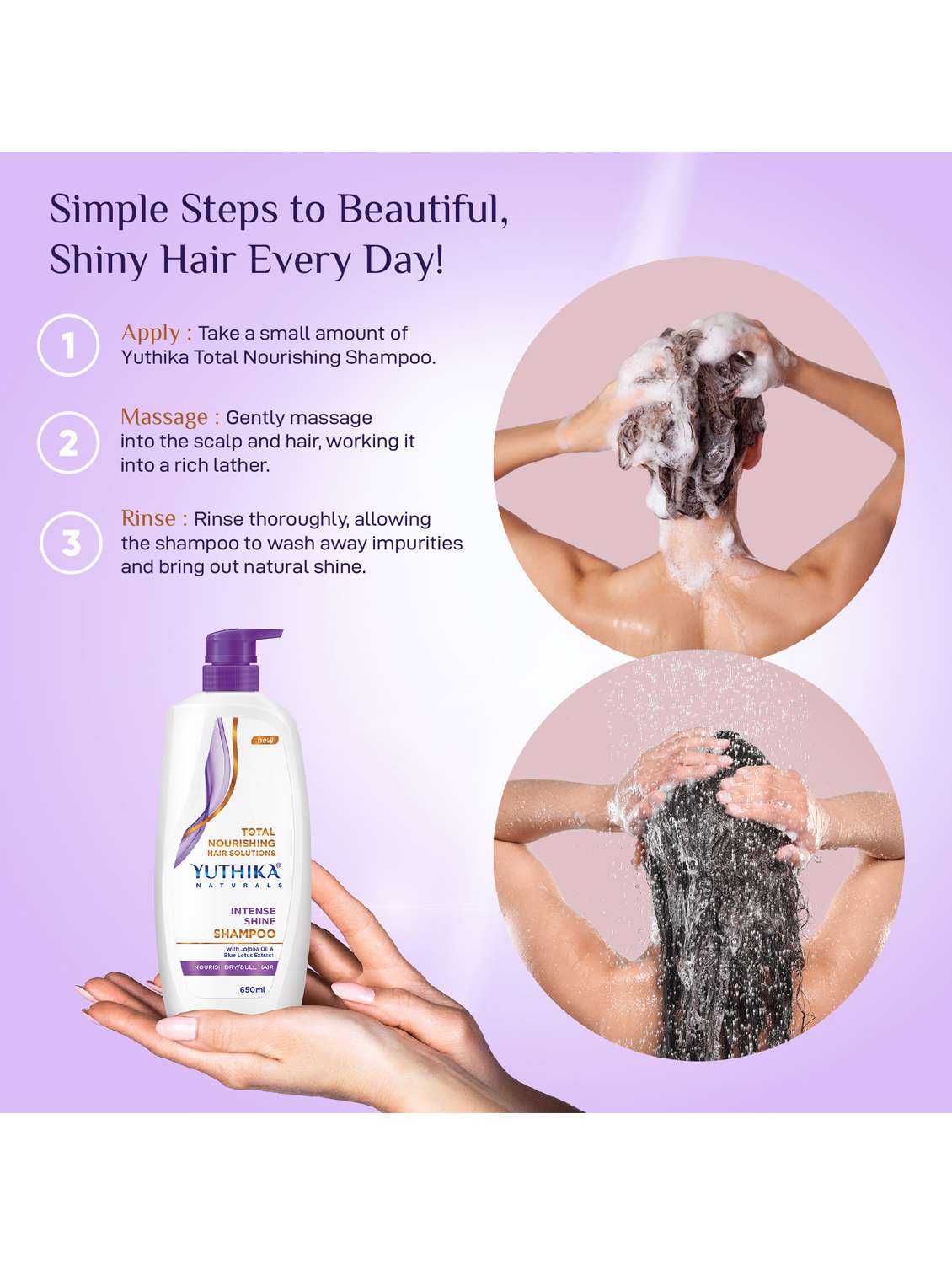 yuthika intense shine shampoo 650ml - 22317724 -  Standard Image - 5