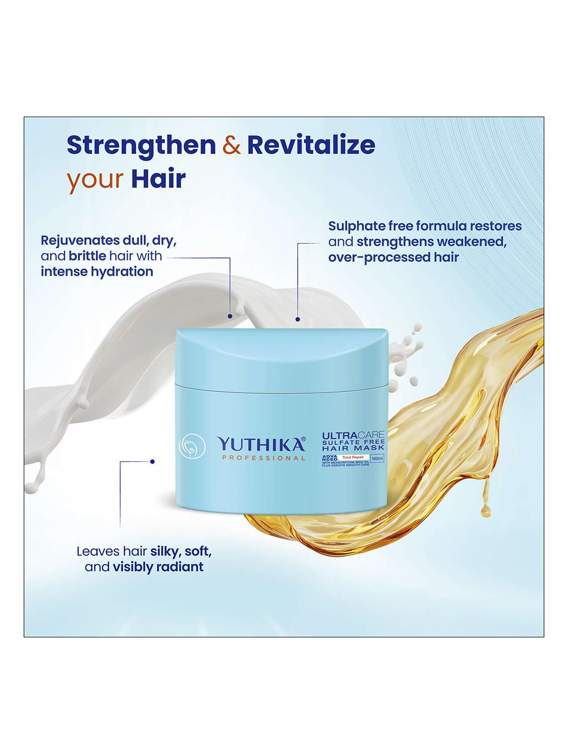 yuthika proffesional ultra sulphate free hair mask 150ml - 22317740 -  Standard Image - 3