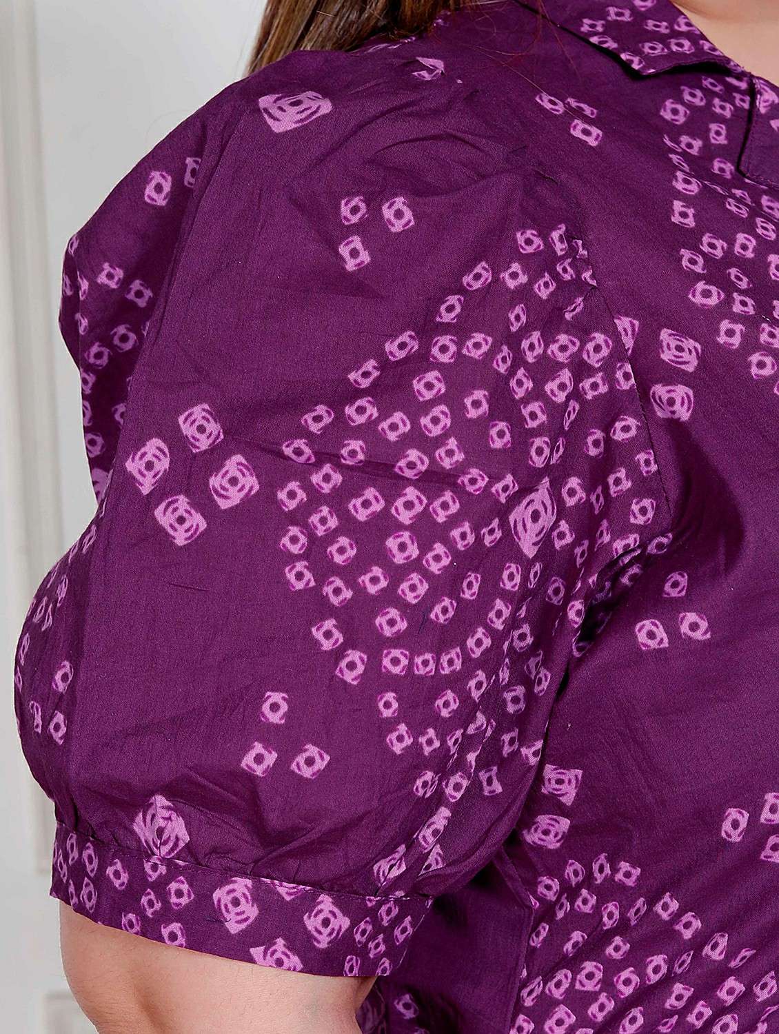 women plus size printed puff sleeve dress - 22317769 -  Standard Image - 5