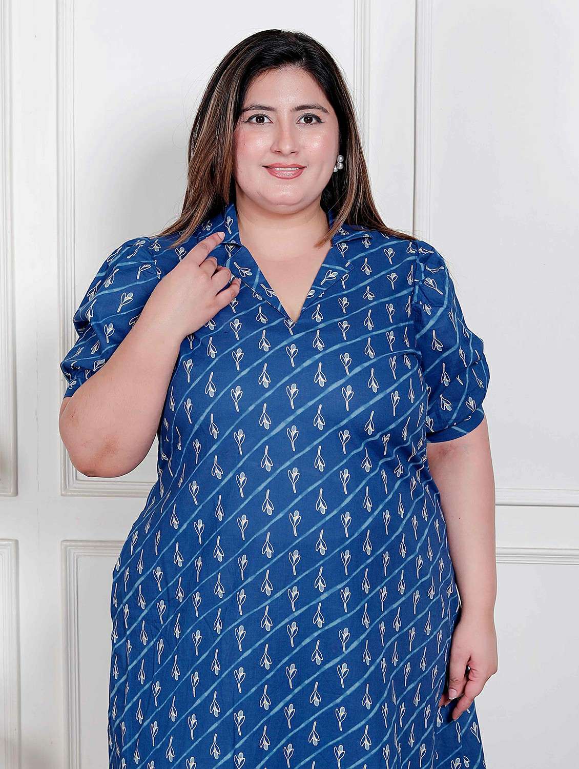 women plus size printed puff sleeve dress - 22317774 -  Standard Image - 3