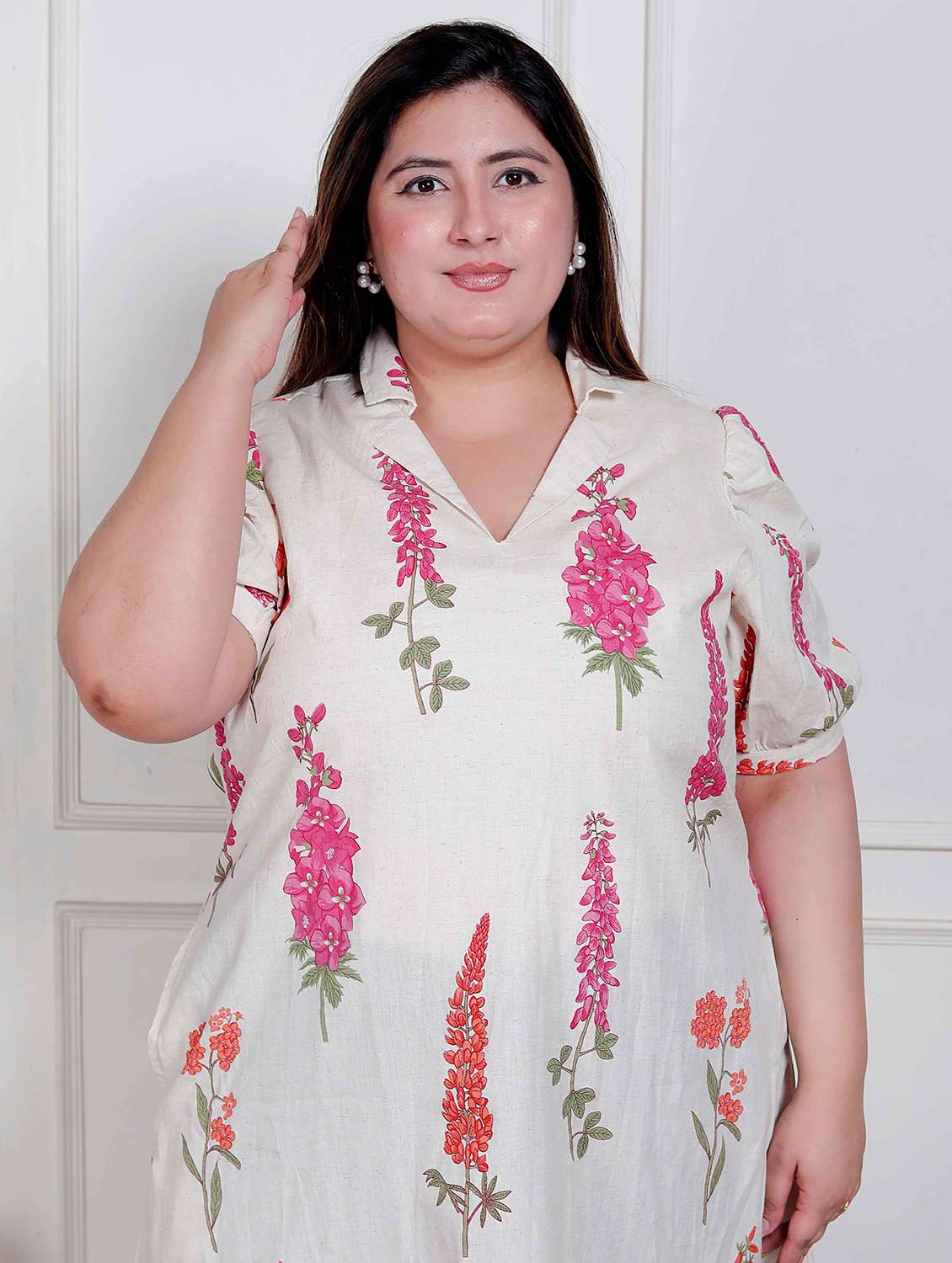women plus size printed puff sleeve dress - 22317780 -  Standard Image - 3