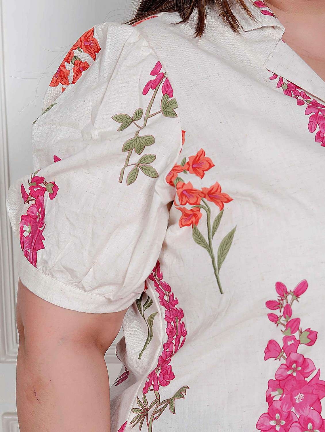 women plus size printed puff sleeve dress - 22317780 -  Standard Image - 5