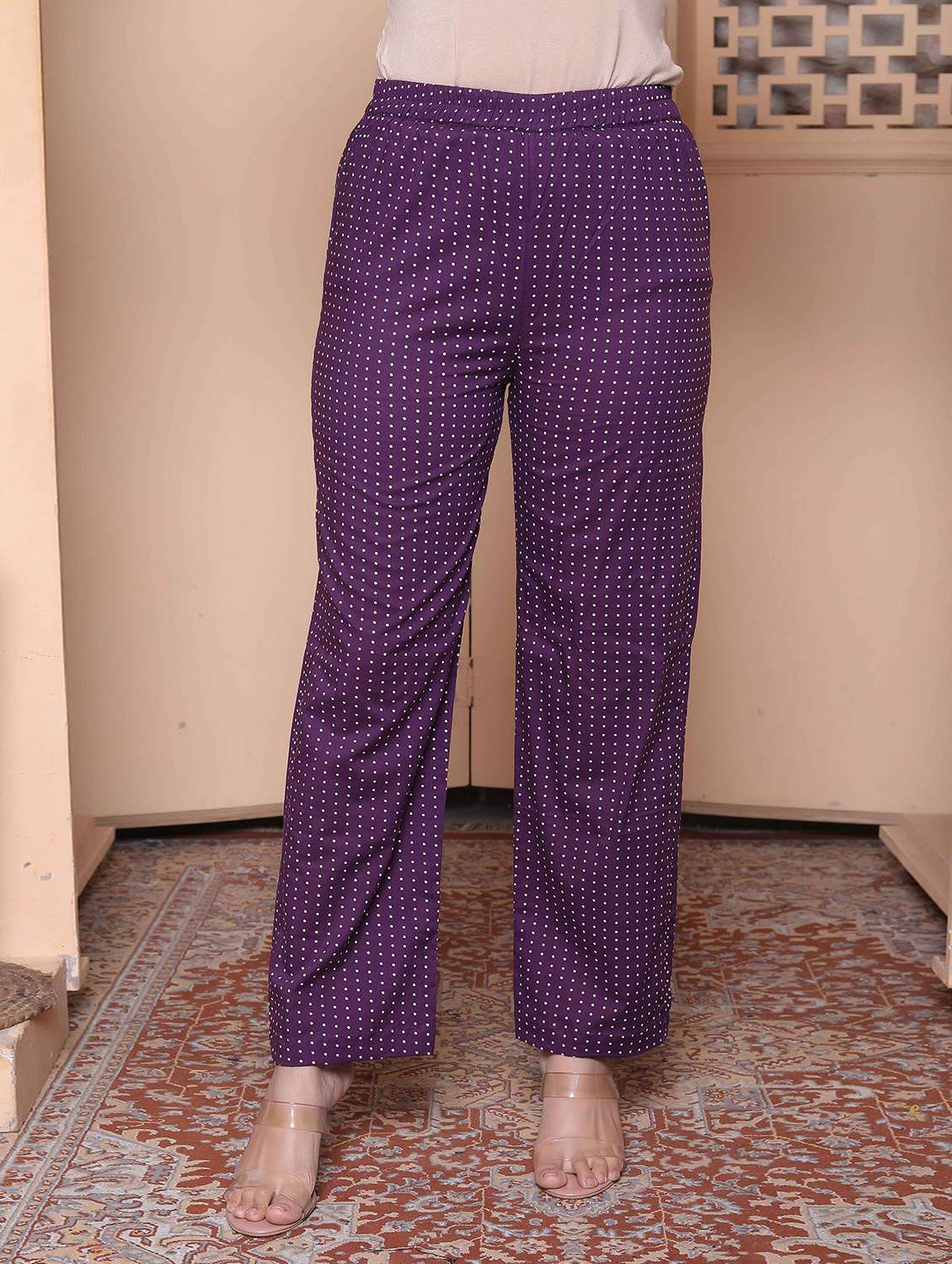 women printed three quarter sleeve kurta pant set - 22317814 -  Standard Image - 3