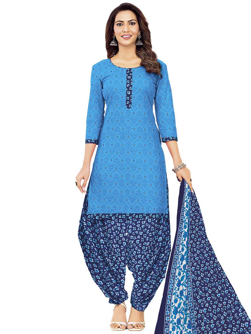 women printed unstitched suit set