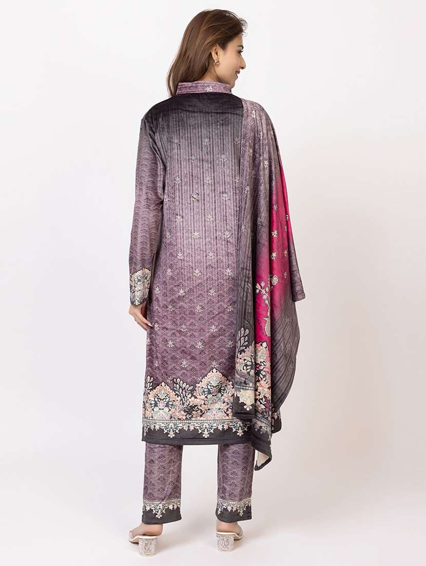women printed long sleeve kurta pant with dupatta set - 22318099 -  Standard Image - 3