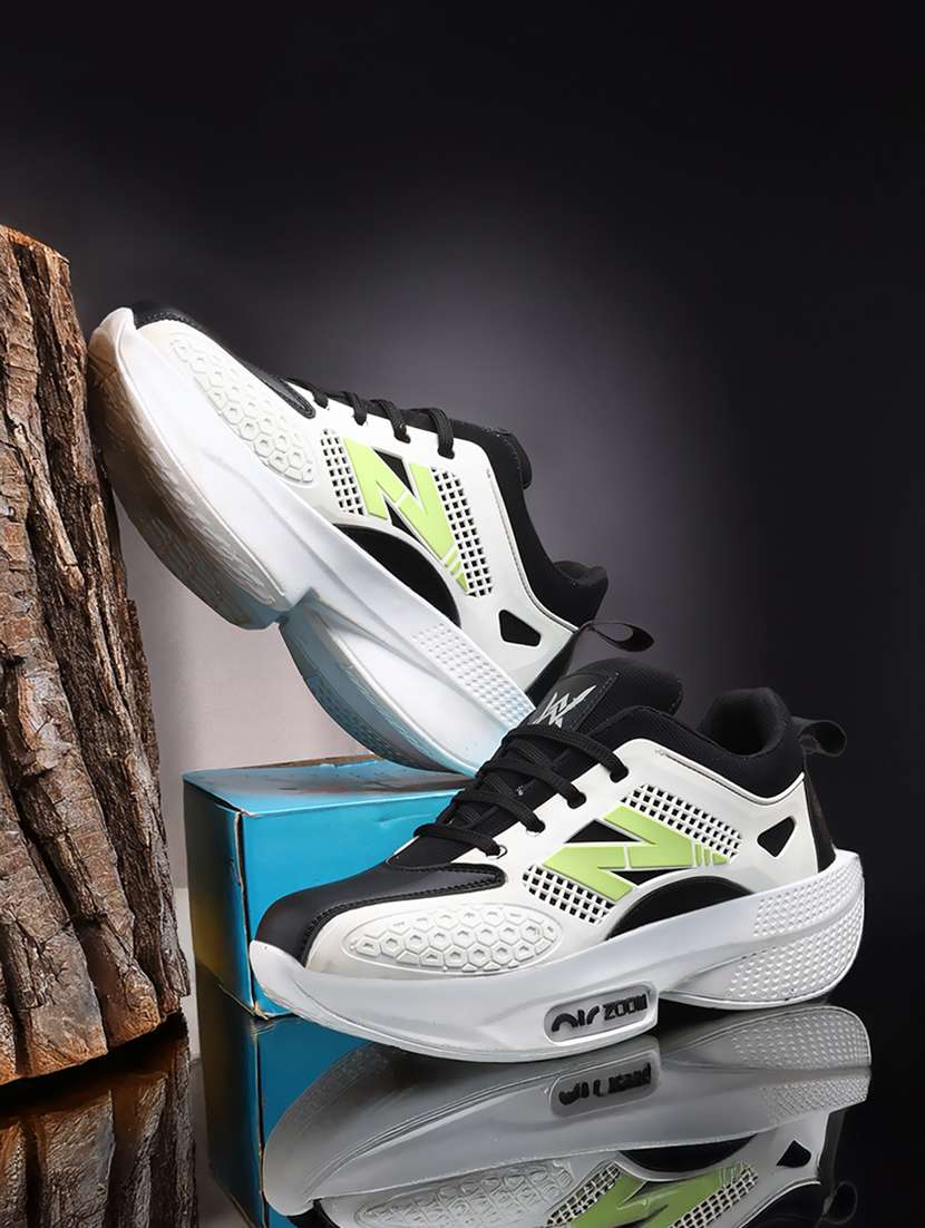 men color block lace up sport shoe