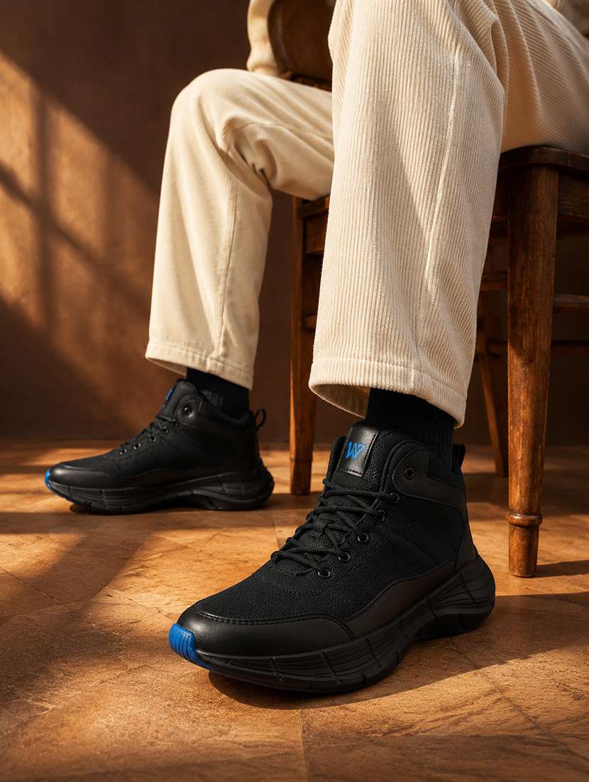 men black lace up sport shoe - 22318571 -  Standard Image - 3