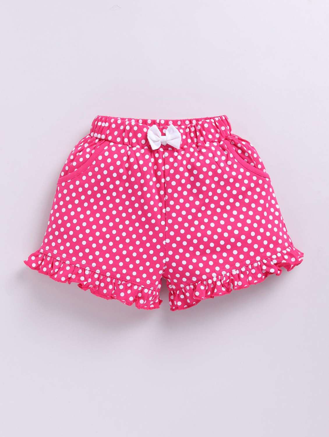 girls printed mid rise shorts