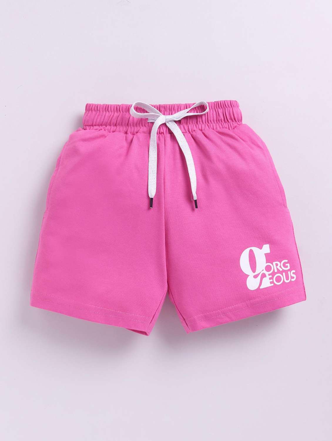 girls printed mid rise shorts