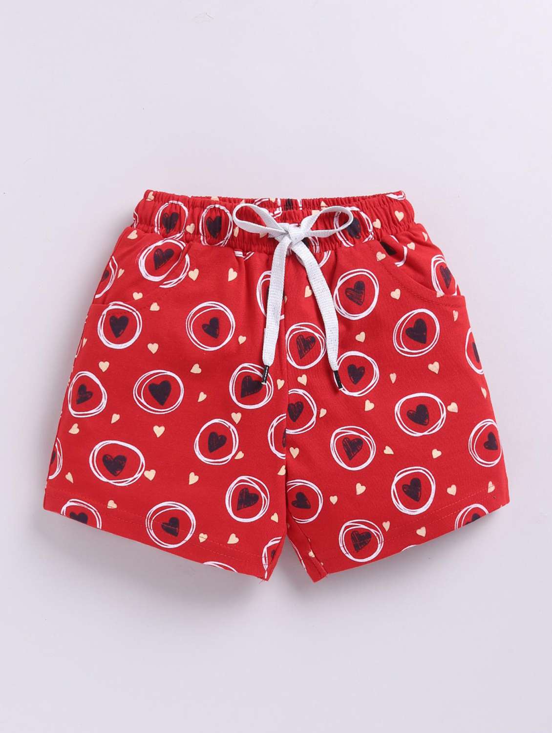 girls printed mid rise shorts