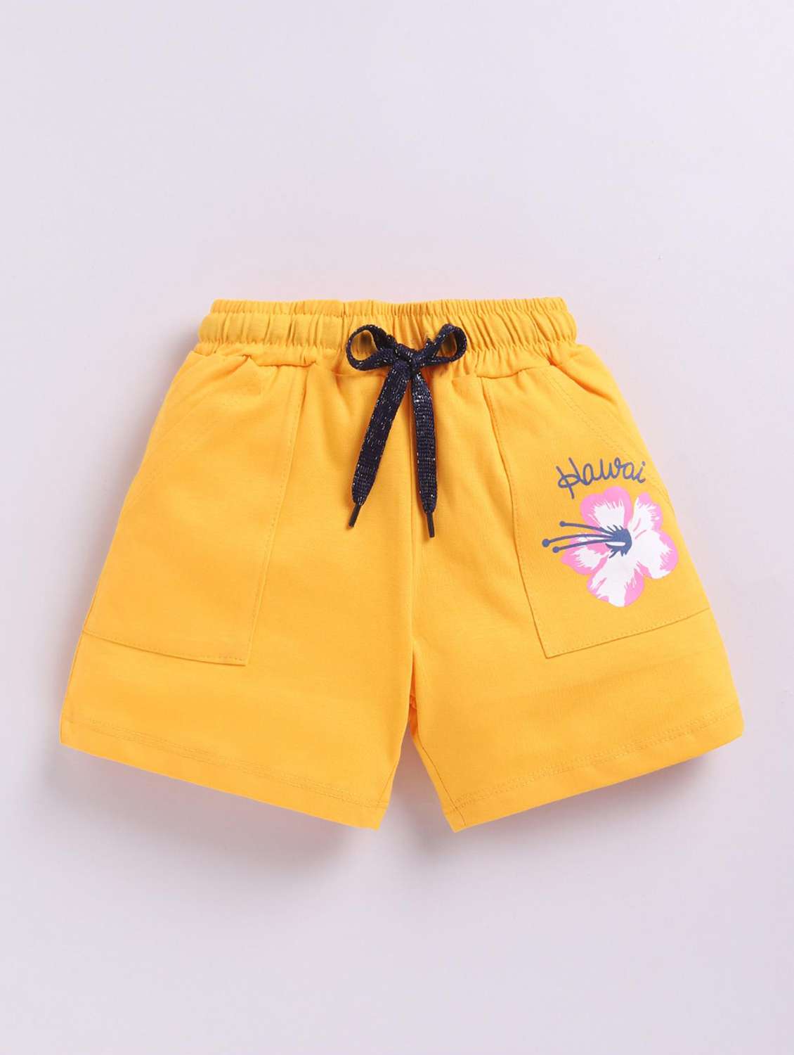 girls printed mid rise shorts