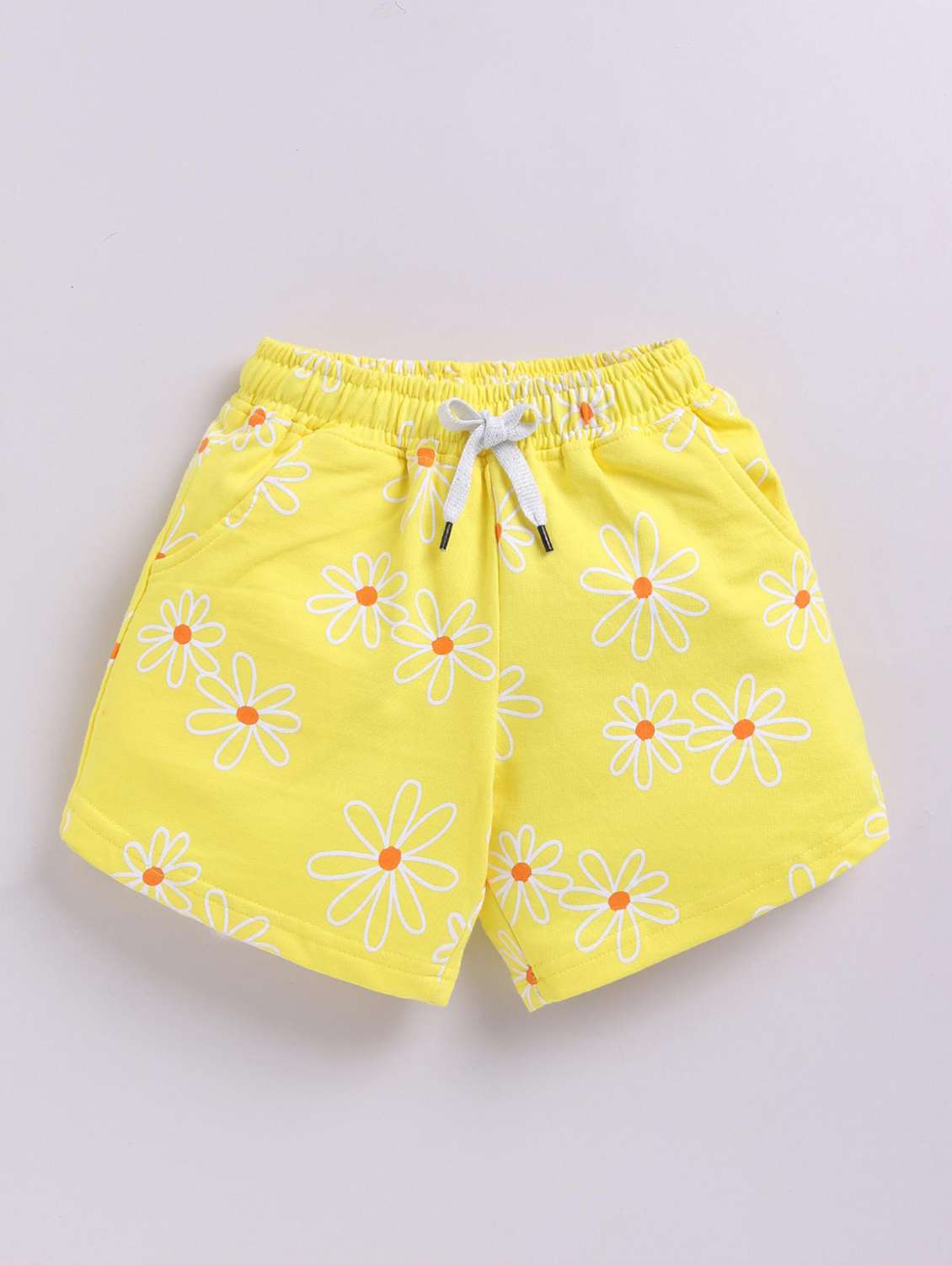 girls printed mid rise shorts