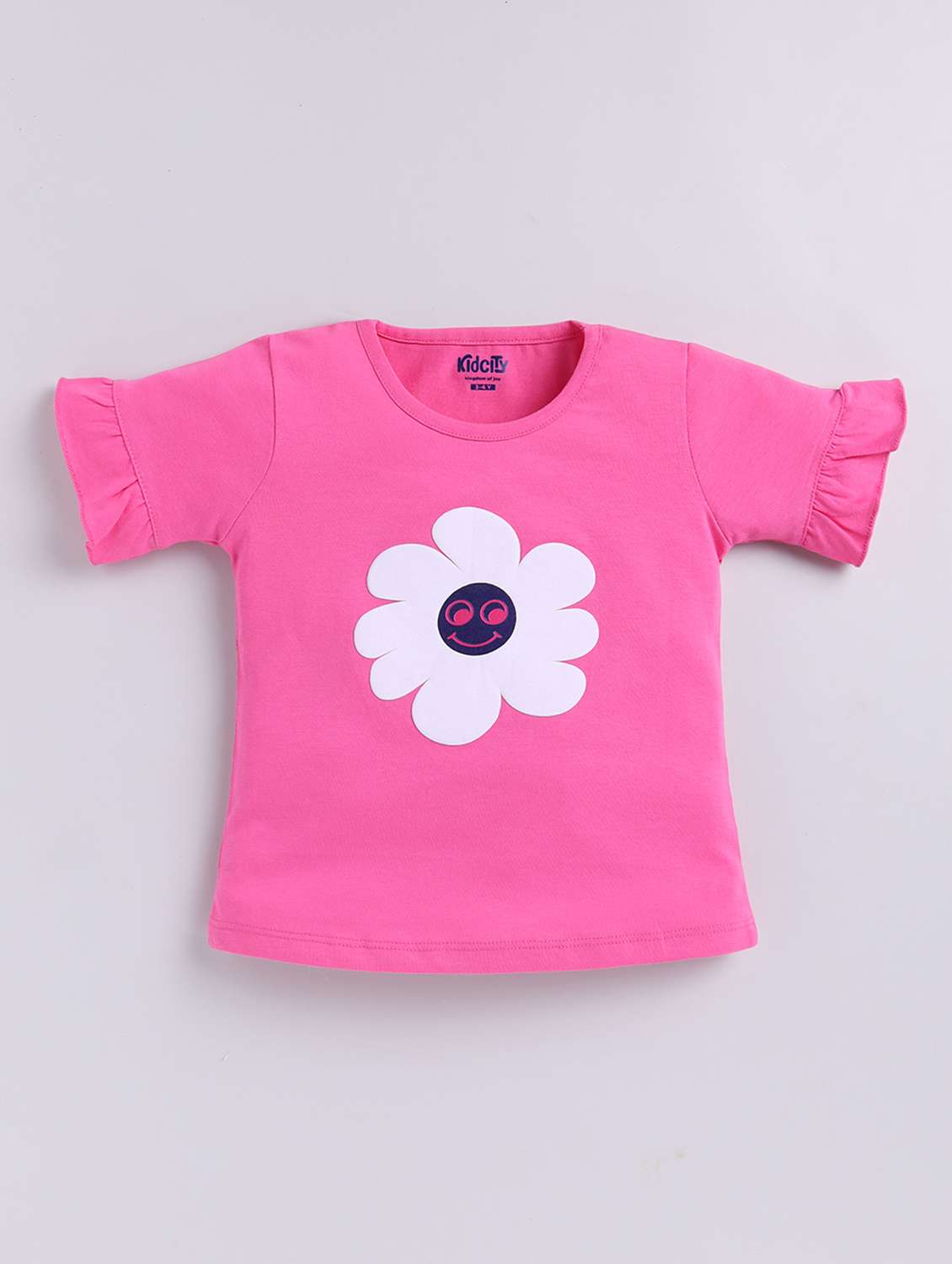 girls printed short sleeve top