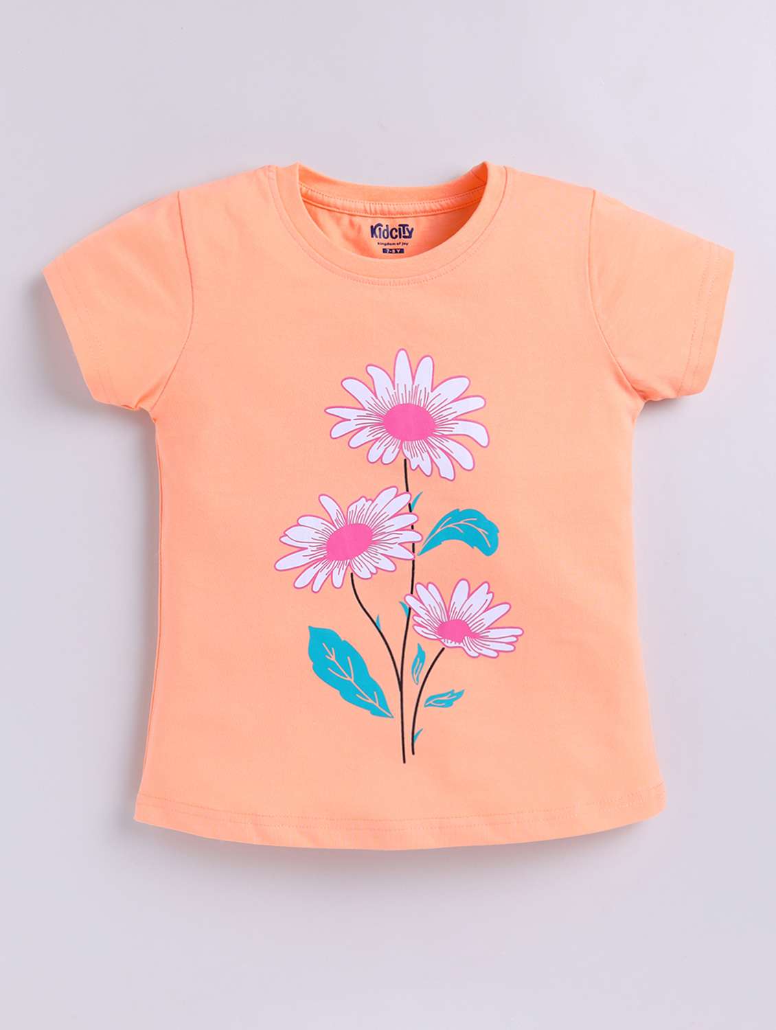 girls printed short sleeve top