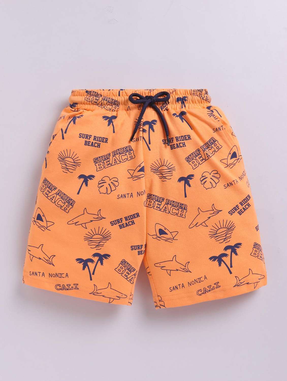 boys printed mid rise shorts