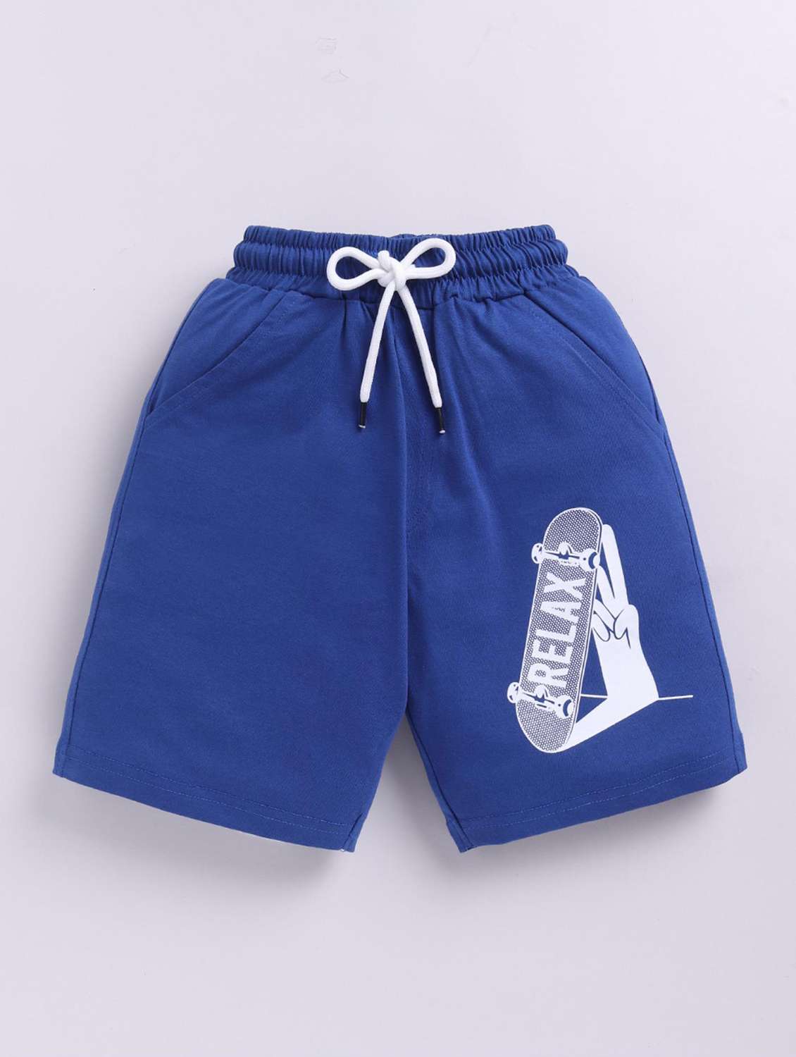 boys printed mid rise shorts