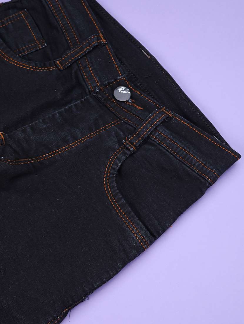 black poly cotton plain jean - 22318882 -  Standard Image - 3