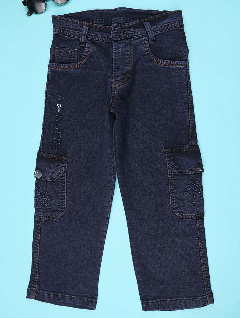 blue poly cotton plain jean