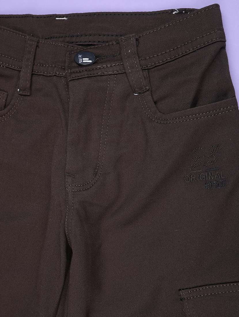 brown poly cotton plain jean - 22318887 -  Standard Image - 3