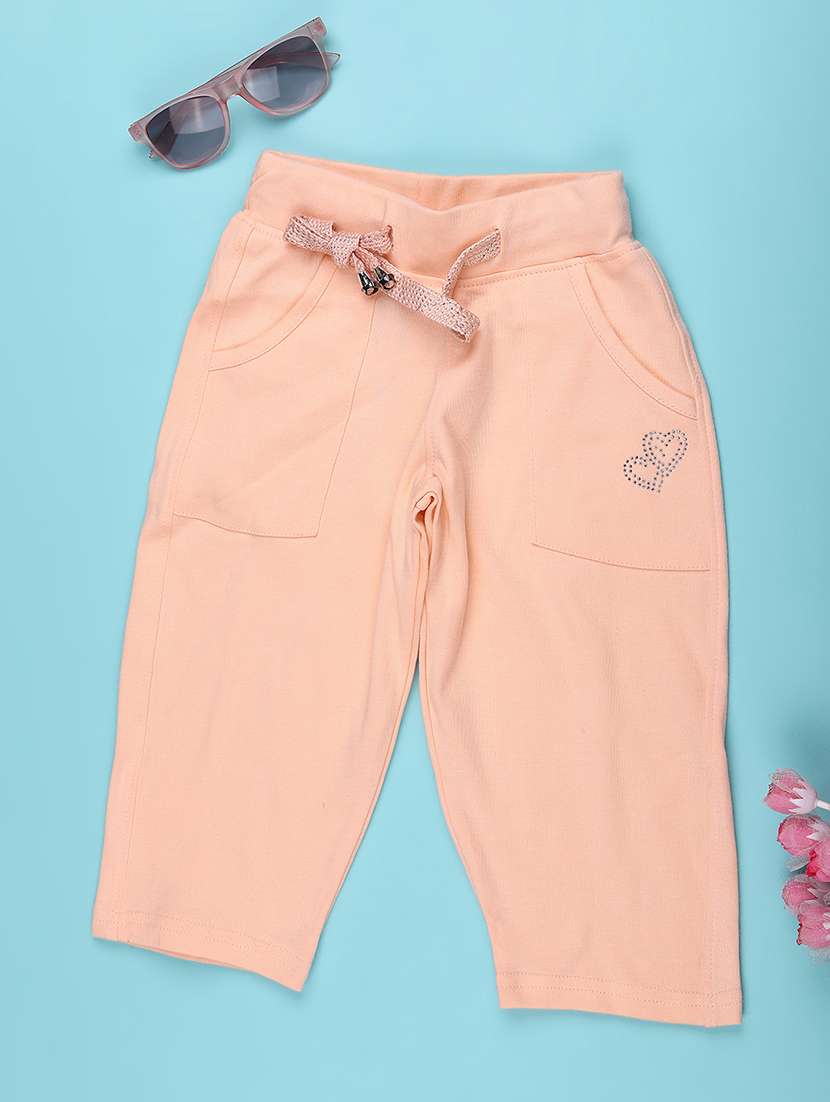 peach cotton three fourths shorts and threefourth