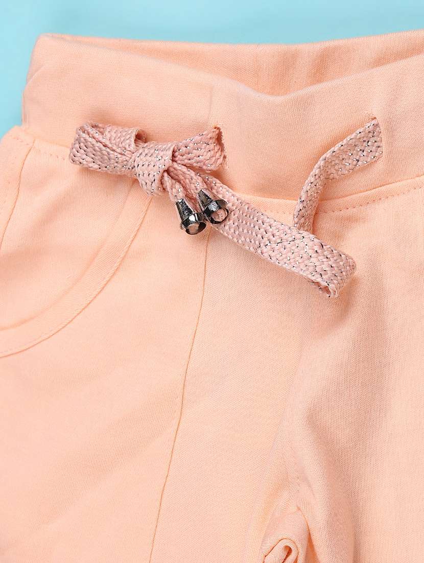 peach cotton three fourths shorts and threefourth - 22319013 -  Standard Image - 3