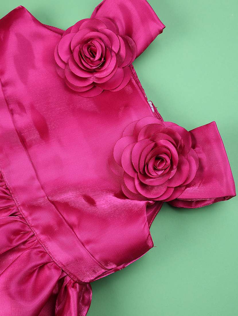 girls self designed sleeveless flared frock - 22319058 -  Standard Image - 3