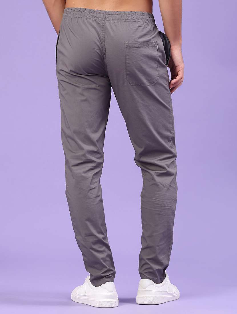 men solid mid rise chinos casual trouser - 22319164 -  Standard Image - 3