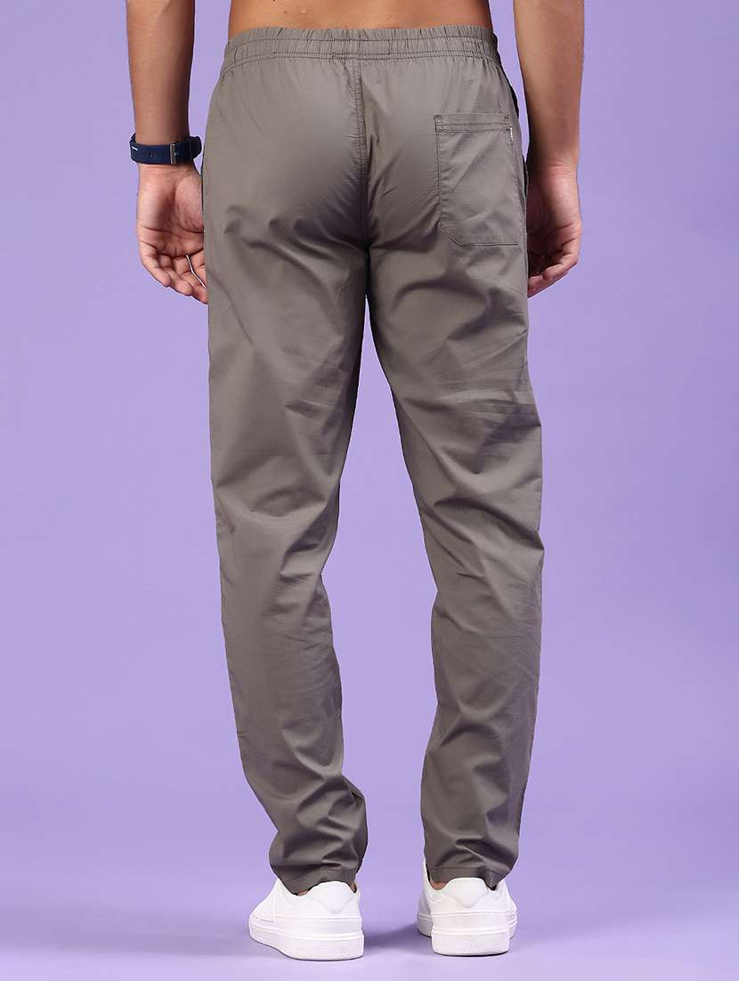 men solid mid rise chinos casual trouser - 22319167 -  Standard Image - 3