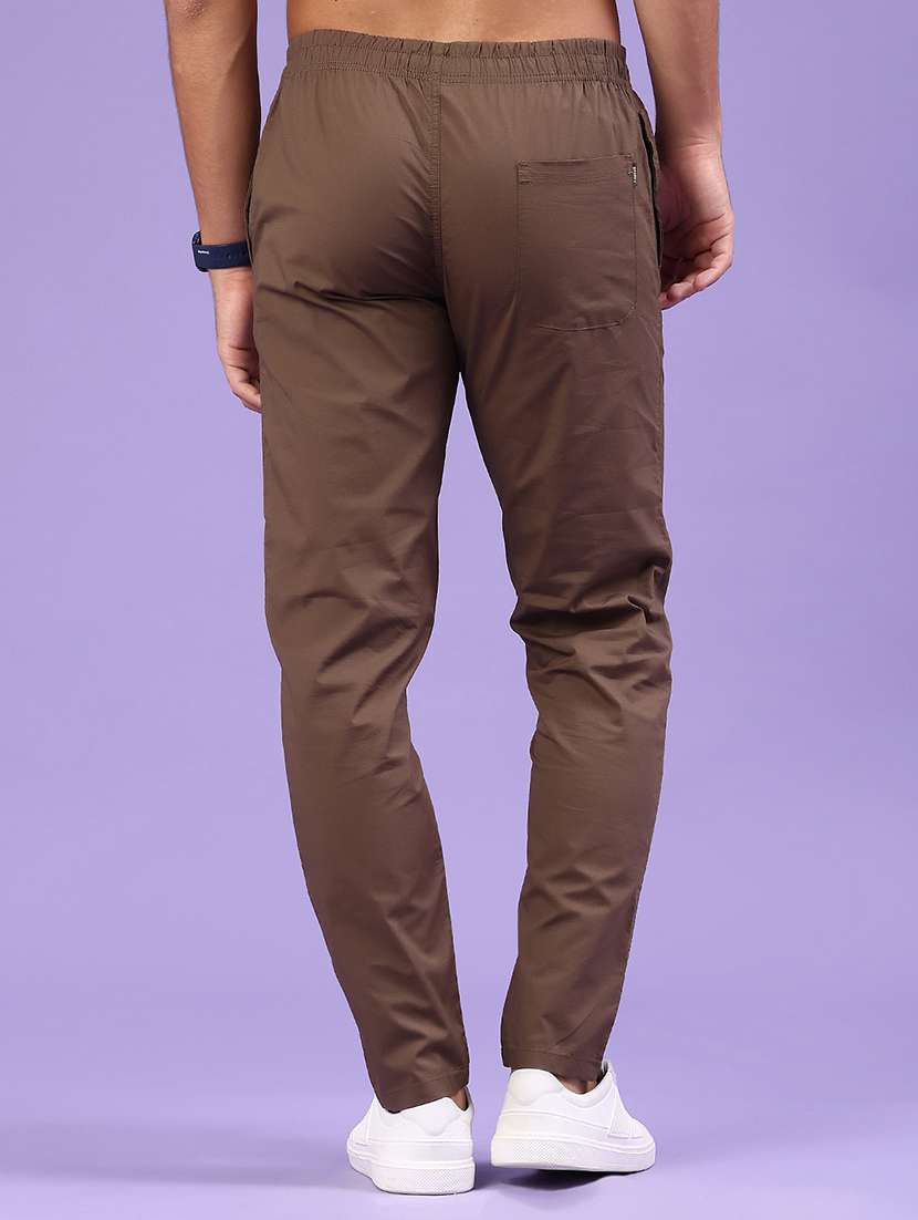men solid mid rise chinos casual trouser - 22319168 -  Standard Image - 3