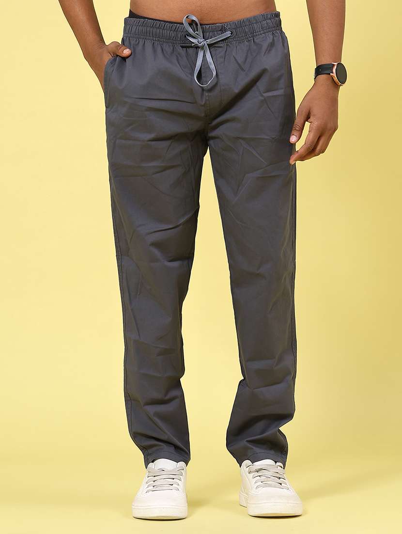 grey cotton chinos casual trousers