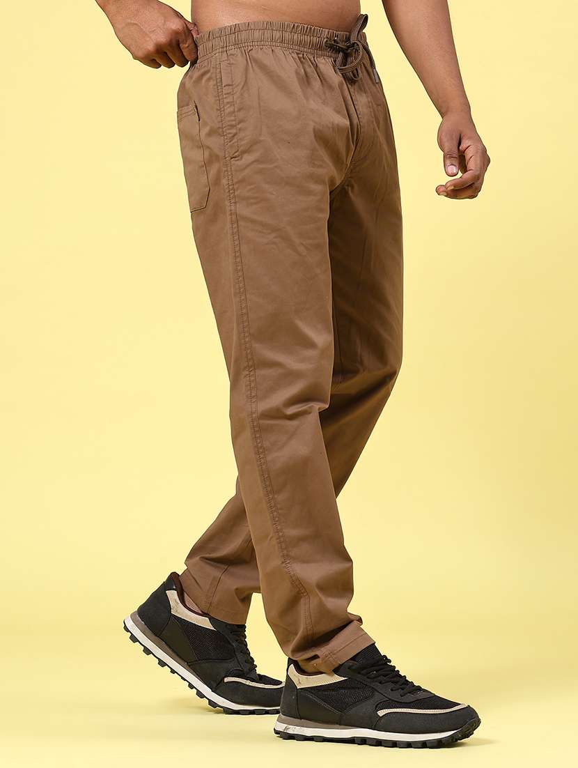 Brown Cotton Chinos Casual Trousers - 22319178 -  Standard Image - 3