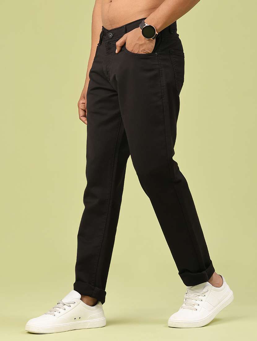 men plain mid rise full length jeans - 22319188 -  Standard Image - 3